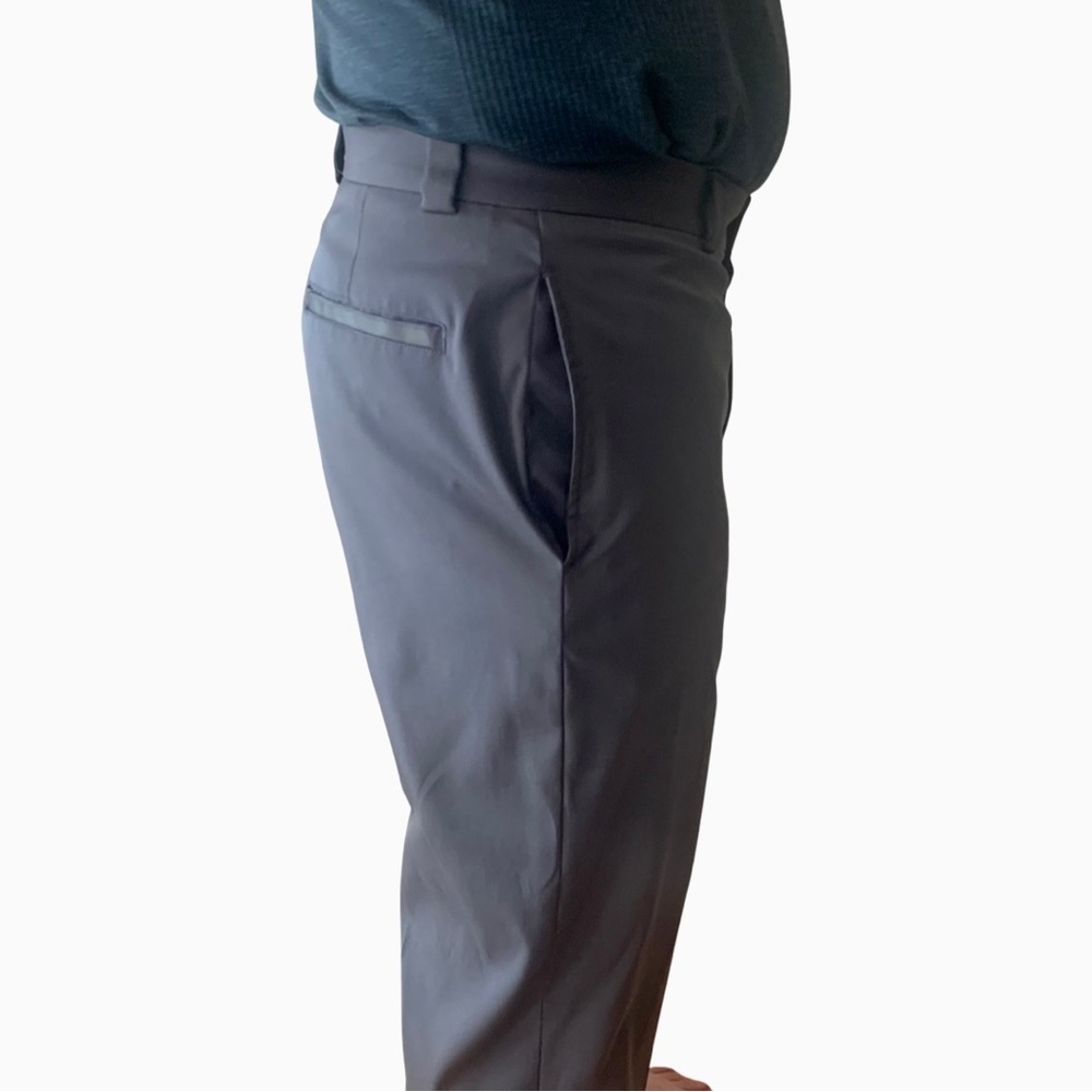 SLAZENGER Golf Pants Flat Front Regular Fit Charcoal Grey Stretch Size 34 - Picture 5 of 16